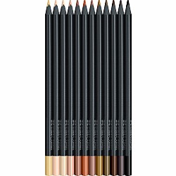 Black Edition Skin Tones Box, 12Ct Color Pencils 