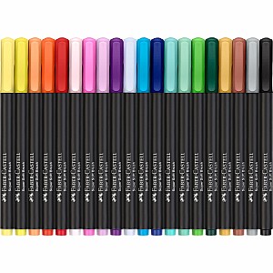 20Ct Felt Tip Brush Pen Black Edition Box