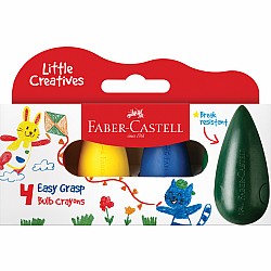 Little Creatives Easy Grasp Bulb Crayons, 4ct