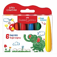 Little Creatives 6 Easy Grip Finger Crayons