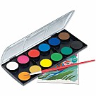 Watercolor Set with 12 Colors and Brush