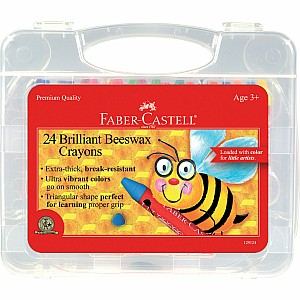 Brilliant Beeswax Crayons in Storage Case 24-pack