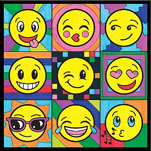 Color By Number Emoji Pop-Art
