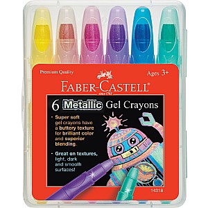 Metallic Gel Crayons in Storage Case 6-pack
