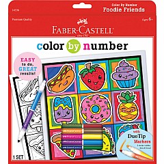 Color by Number Foodie Friends