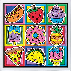 Color by Number Foodie Friends