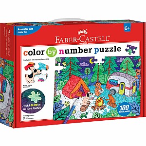 Color by Number Puzzle - Camping