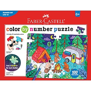 Color by Number Puzzle - Camping