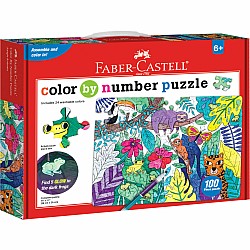 Color By Number Puzzle - Jungle Animals