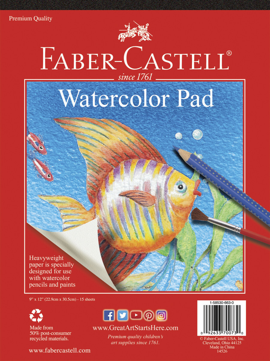 Watercolor Pad 9 x 12 from Faber-Castell - School Crossing