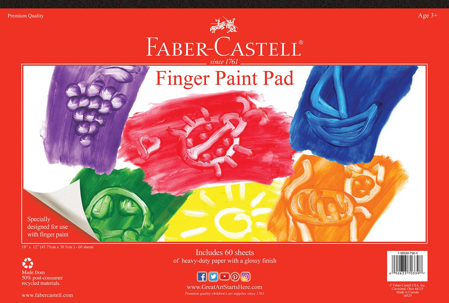 Finger Paint Paper Pad 12x18 - Melissa & Doug - Dancing Bear Toys