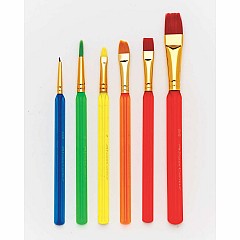 6 ct Triangular Handle Paintbrush Set