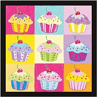 Paint By Number Cupcake Pop-art
