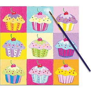Paint By Number Cupcake Pop-Art