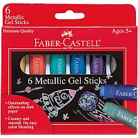 Faber-Castell 6 ct Metallic Gel Sticks