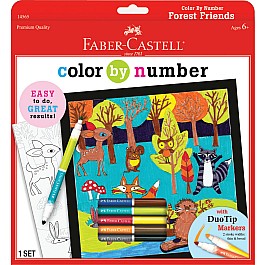 Color By Number Forest Friends