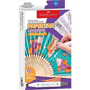 Paper Fan Coloring Koi Fish