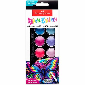 Black Edition Watercolor Palette Neon/Pastel 12ct