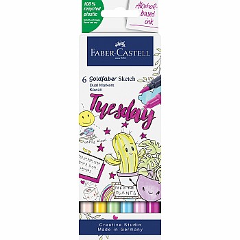 Gofa Sketch Marker Kawaii, 6ct