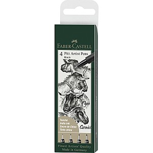 Pitt Artist Pen, #199 Black (XS, S, F, M)