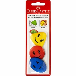 3 pc Easy Grip Erasers
