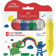 Little Creatives 6 Jumbo Washable Squeeze Paintbrushes