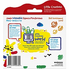 Little Creatives 6 Jumbo Washable Squeeze Paintbrushes