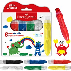 Little Creatives 6 Jumbo Washable Squeeze Paintbrushes