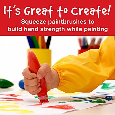 Little Creatives 6 Jumbo Washable Squeeze Paintbrushes