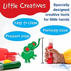 Little Creatives 6 Jumbo Washable Squeeze Paintbrushes