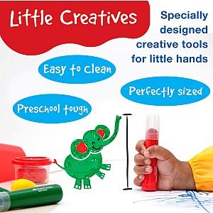 Little Creatives 6 Jumbo Washable Squeeze Paintbrushes