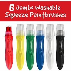 Little Creatives 6 Jumbo Washable Squeeze Paintbrushes