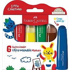 Little Creatives 6 Extra Jumbo Ultra Washable Markers