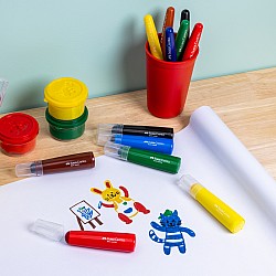 6Ct Jumbo Ultra Washable Markers