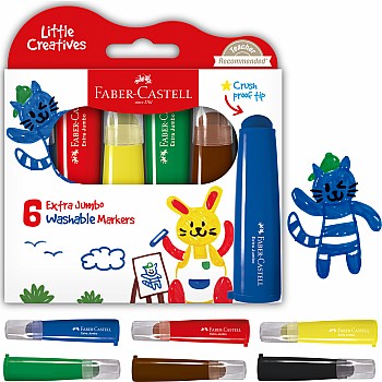 6Ct Jumbo Ultra Washable Markers CS/12