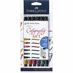 Pitt Artist Pen Calligraphy Multi Color, 6ct