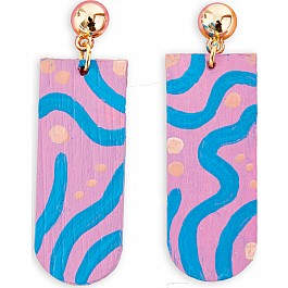 Painted Wood Earrings