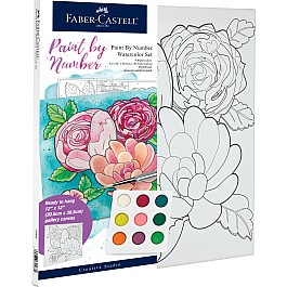 Watercolor Paint by Number Bold Floral