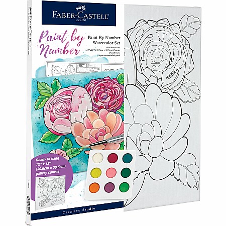 Watercolor Paint by Number Bold Floral