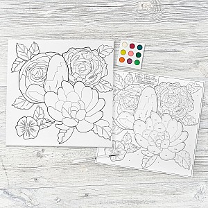 Paint By Number Watercolor Bold Floral