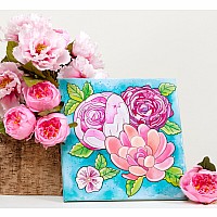 Watercolor Paint by Number Bold Floral