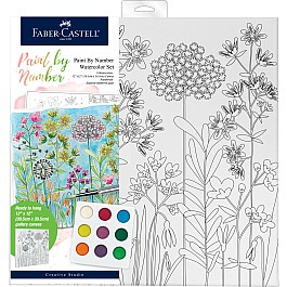 Watercolor Paint by Number Farmhouse Floral