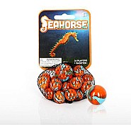 Mega Marbles - SEAHORSE MARBLES NET (1 Shooter Marble & 24 Player Marbles)