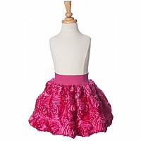 Cabbage Rose Bubble Skirt - Fuchsia - Medium