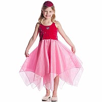 Velvet Fairy Dancer Dress - Fuchsia - Medium