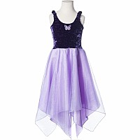 Velvet Fairy Dancer Dress - Purple - Medium