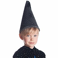 Velvet Merlin Wizard Hat - Celestial Glitter
