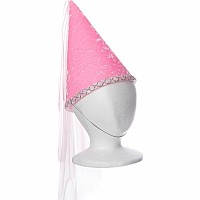 Fairy Princess Hat with Sequin Trim - Candy Pink