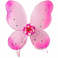 Twirly Fairy Wings - Pink with Rose