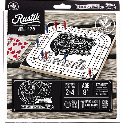 Rustik Travel Game - Lucky 29 / Cribbage